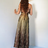 Vintage 90's layered floral glitter gown.