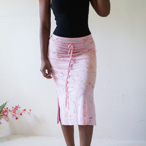 Vintage 90’s Light Pink Stretchy Knit Skirt (M)