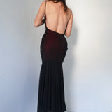 Vintage 90's backless layered gown.