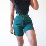 Vintage 90’s Forest Green High Waist Shorts (27-28”)