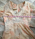 Rare Vintage 70’s Peachy Floral Gunne Sax Dress (M)