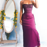 Vintage Y2K Purple Ombré Sparkle Gown (S)