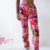 Vintage Y2K Psychedelic Floral Trousers (S-M)