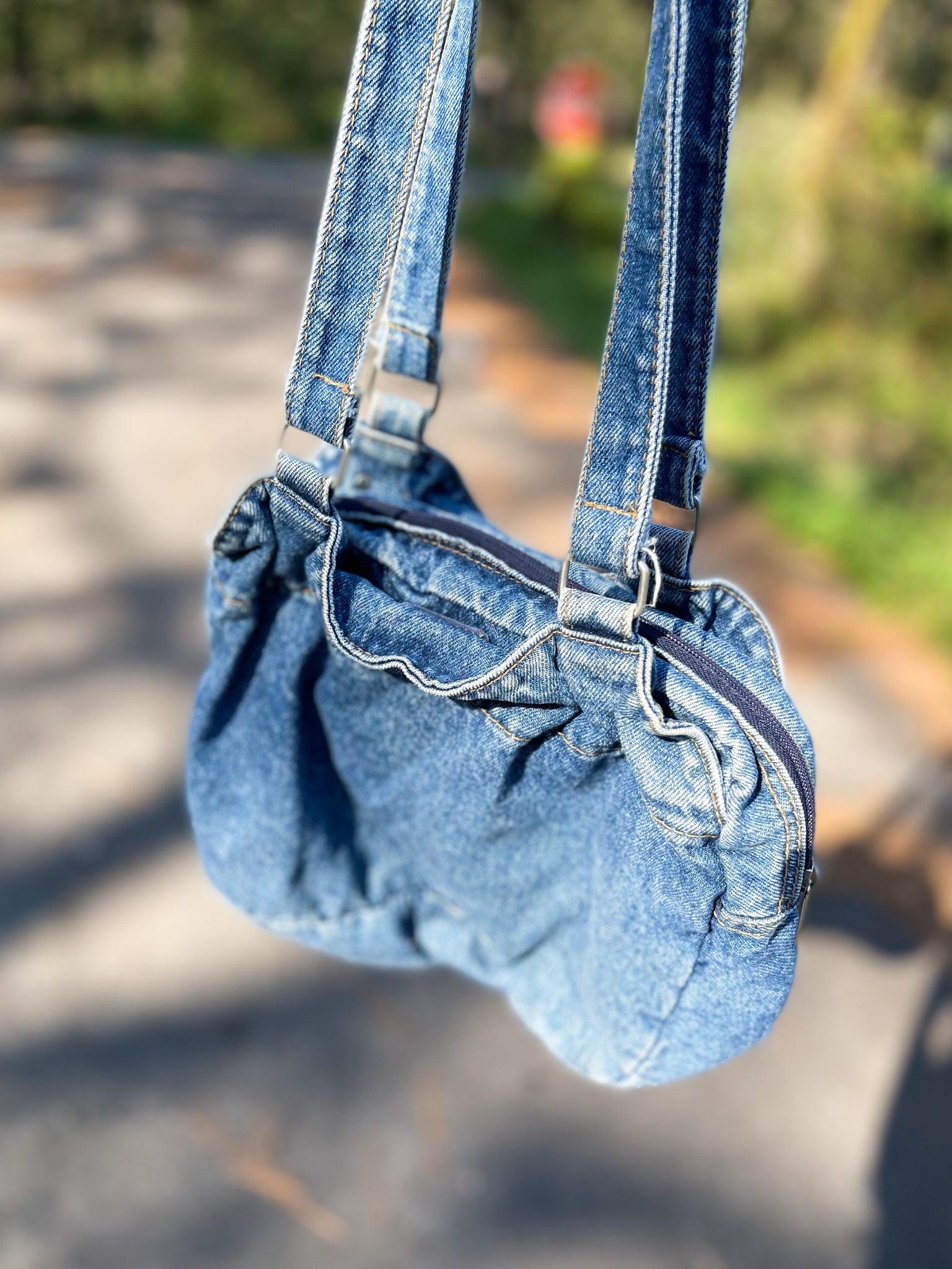 Buy Denim Handbags for Women Jean Purse with Multiple Pockets Denim Blue  Pocketbooks Tote Hobos Crossbody Bags Online at desertcartINDIA