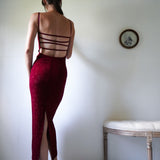Vintage 90's backless glitter gown.