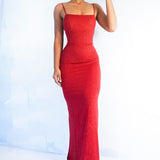 Vintage 90’s Red Glitter Gown (S-M)