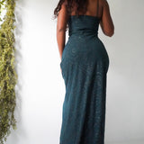 Vintage 90’s Sparkle Green Gown (S)