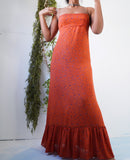 Vintage Y2K Burnt Orange Slip Dress (XS)