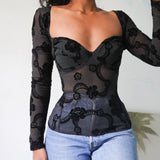 Vintage Late 90’s Bustier Style Lace Top (S)