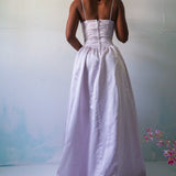 Vintage 90’s Palest Lavender Fairy Rose Gown (S-M)