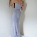 Vintage 90's lavender glitter gown.
