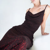 Vintage 90’s red glitter gown.