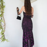 Vintage 90's high low glitter gown.