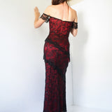 Vintage beaded layered gown.