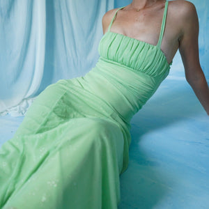 Vintage 90's Green glitter gown.