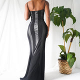 Vintage 90’s Mesh Layered Stripe Gown (M)