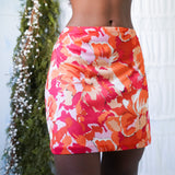 Vintage 90’s Tropical Mesh Mini Skirt (M)
