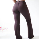Vintage 90’s Low Rise Chocolate Flared Trousers (S)