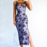 Vintage 90’s Lavender/Black Layered Dress