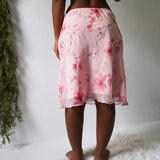 Y2K Floral Skirt (M)