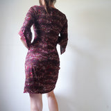 Vintage paisley belled sleeve mini dress.