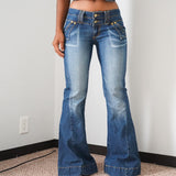 Y2K Low Rise Bell Bottoms (27”)