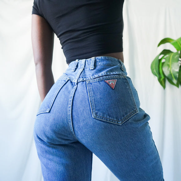 Vintage 80’s Exposed Buttonfly Guess Jeans (28”)