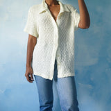 Vintage 90’s Textured Button Down Top (OS)