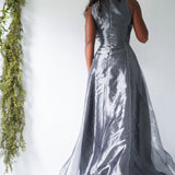 Vintage 90’s Metallic Gray Gown (S)