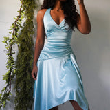 Vintage Y2K Pastel Blue Sparkle Fairy Dress (S-M)