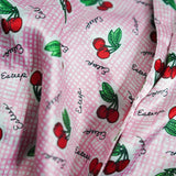 Y2K Satin Cherry Shirt (M-L)