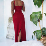 Vintage 90’s Red Glitter Gown (S-M)
