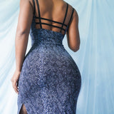 Vintage 90’s Snakeskin Shimmer Gown (M)
