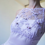 Vintage 90's lavender rose gown.